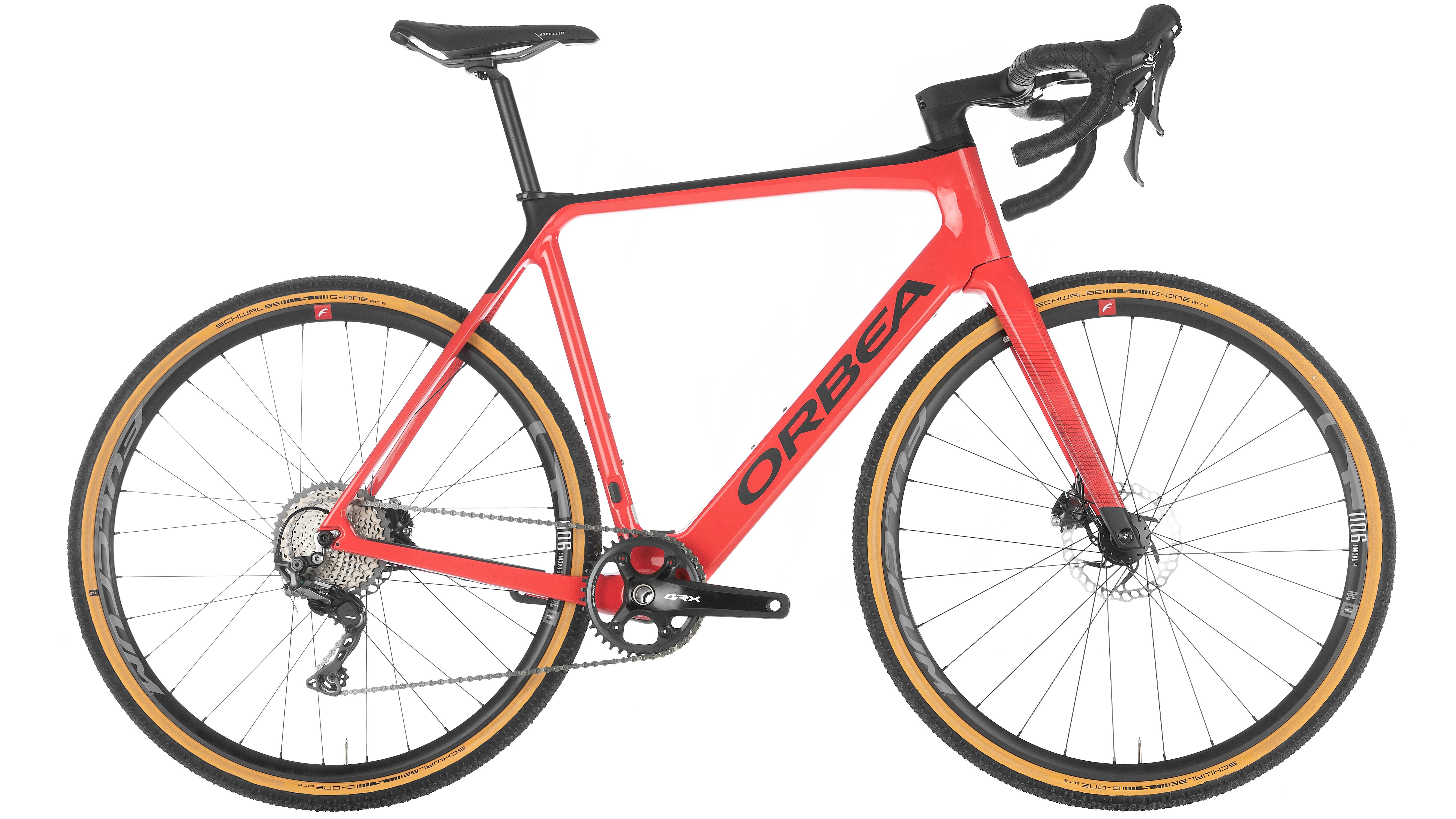 red orbea gain electric road bike